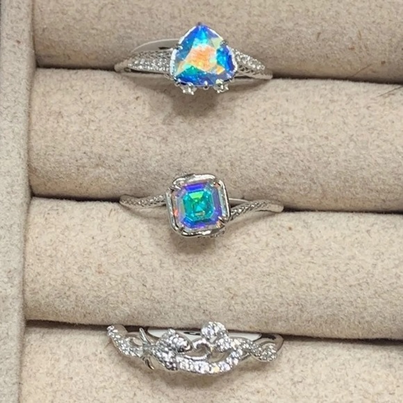 3 Fragrant Jewels Sterling Silver Pisces Zodiac Rings - Sizes 7-9 - Picture 7 of 8